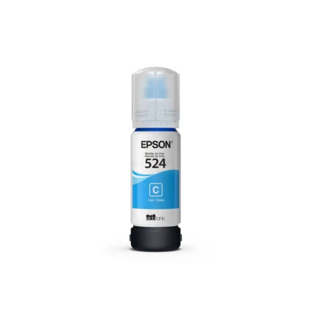 Garrafa de tinta Epson T524 T524220AL Ciano 70ml para L15150 L15160 L6490 - CartuchoNet