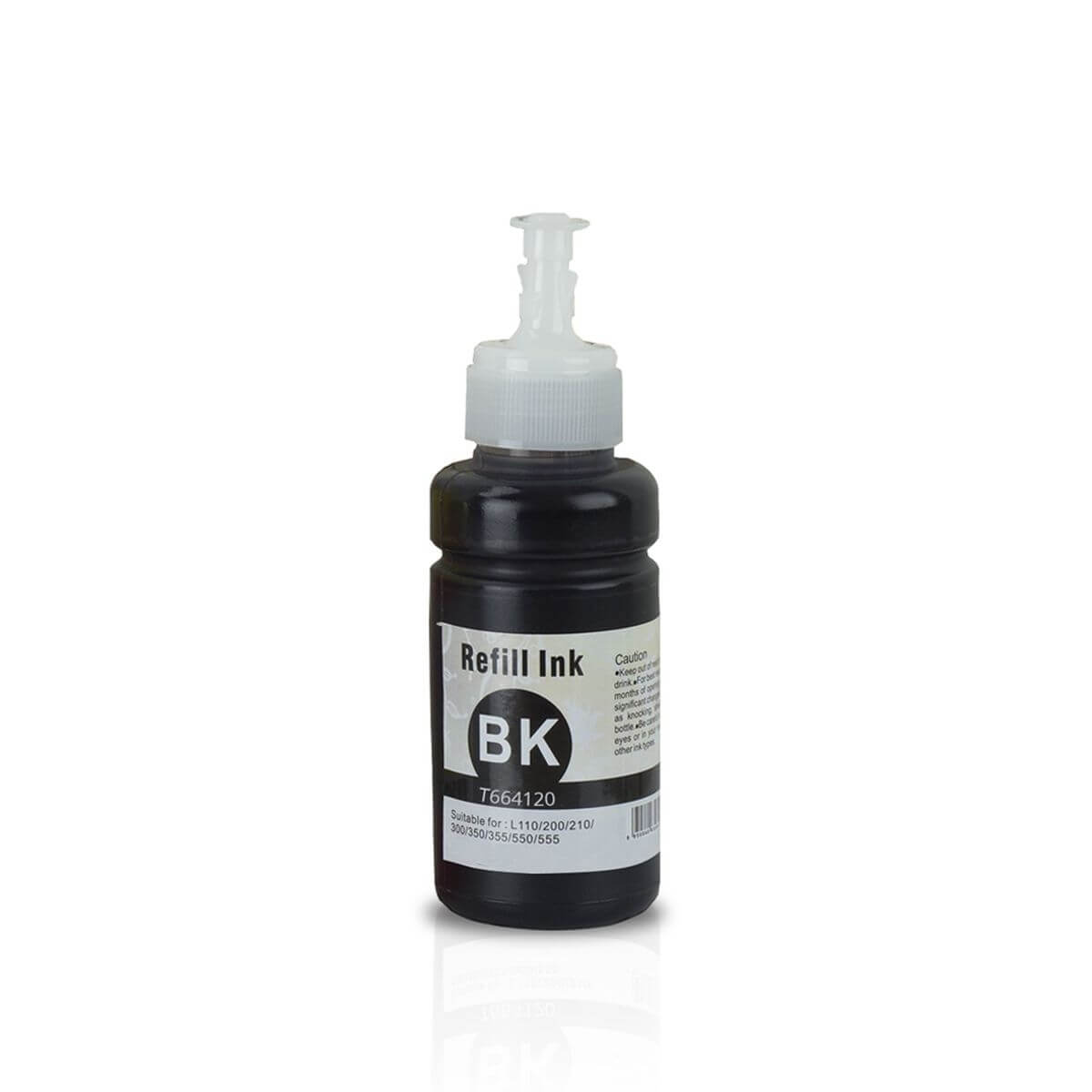 Refil Tinta Compatível p/ Epson T664120 Preto 70ml G&G