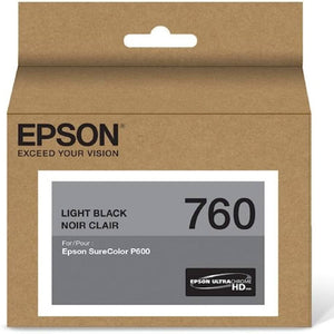 Cartucho de Tinta Epson T760720 UltraChrome HD Cinza 26ml p/ P600 - CartuchoNet
