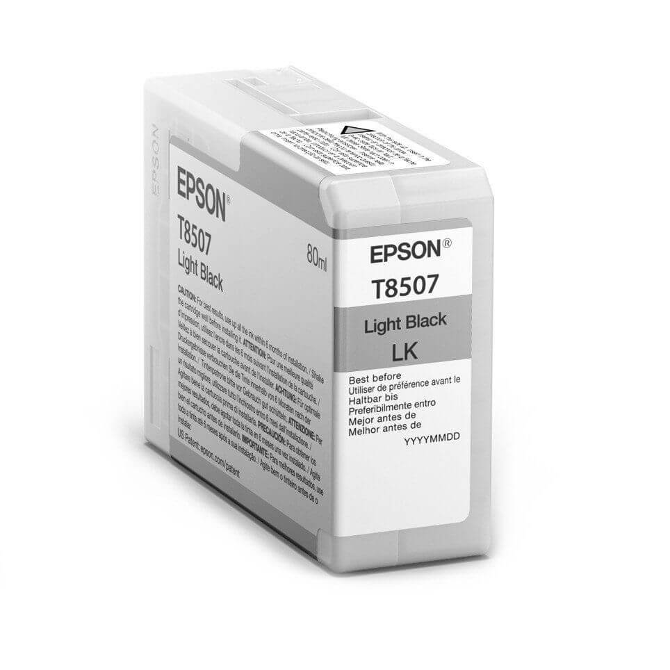 Cartucho de Tinta Epson T850700 UltraChrome HD Light Black 80ml p/ P800 - CartuchoNet