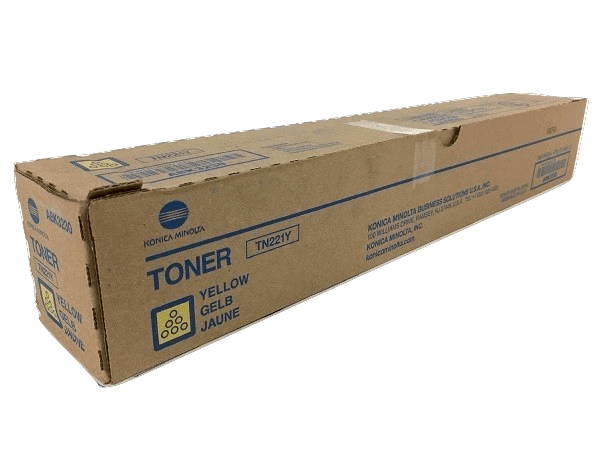 caixa Toner Konica Minolta TN221Y A8K3230 Amarelo para Bizhub C227 C287