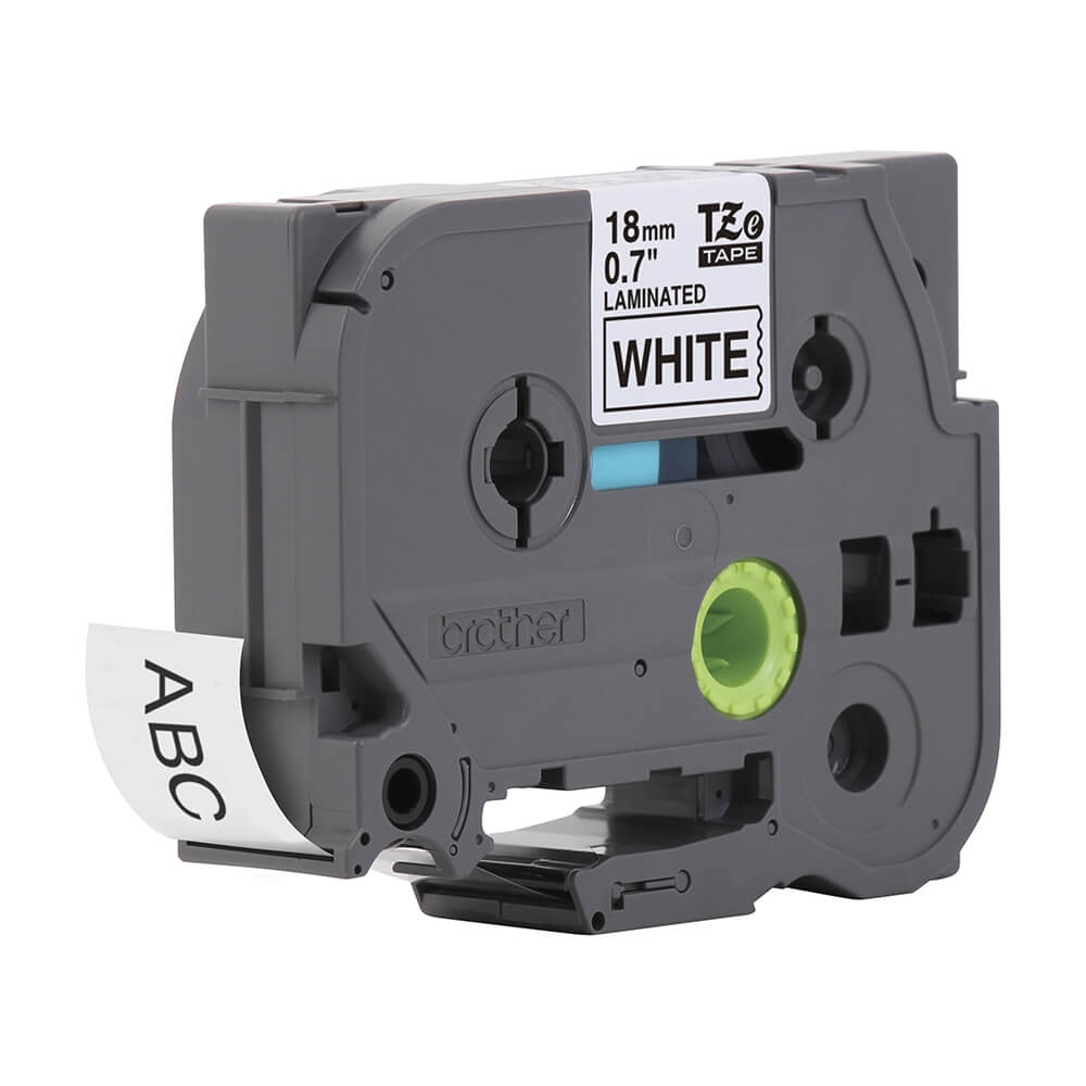 Fita Brother TZE-241 18mm Preto/Branco