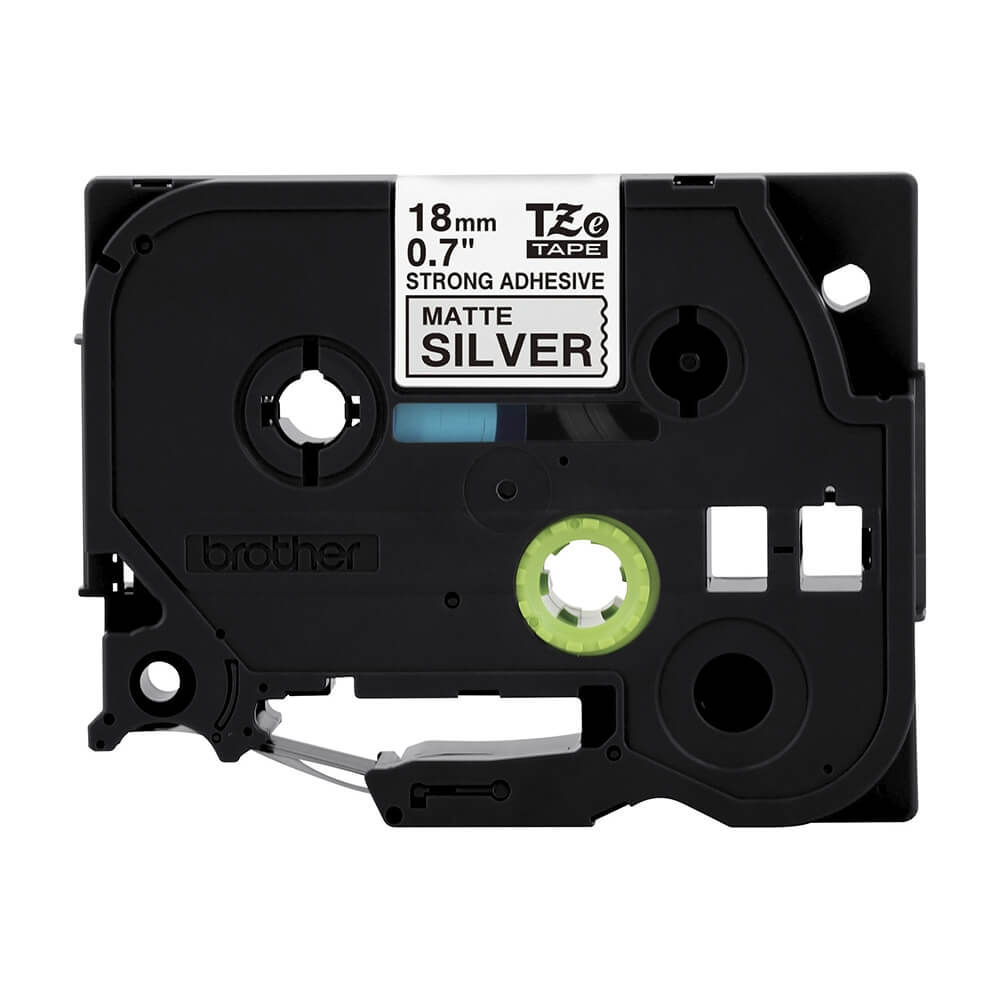 Fita Industrial Brother TZE-S941 18mm Preto/Prata - CartuchoNet