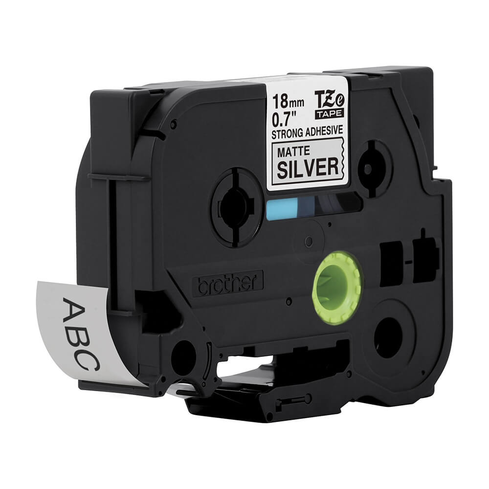 Fita Industrial Brother TZE-S941 18mm Preto/Prata - CartuchoNet