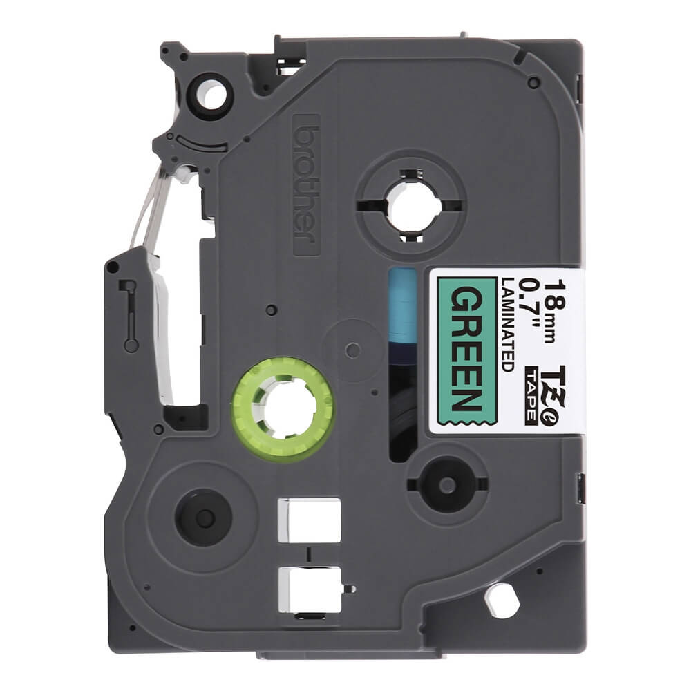 Fita Brother TZE-741 18mm Preto sobre Verde