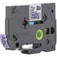 Fita Brother TZE-MQF31 12mm Preto sobre Roxo Pastel