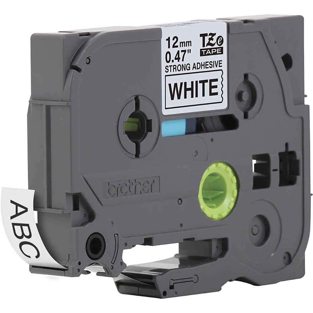 Fita Brother TZE-S231 12mm Preto sobre Branco Industrial - CartuchoNet