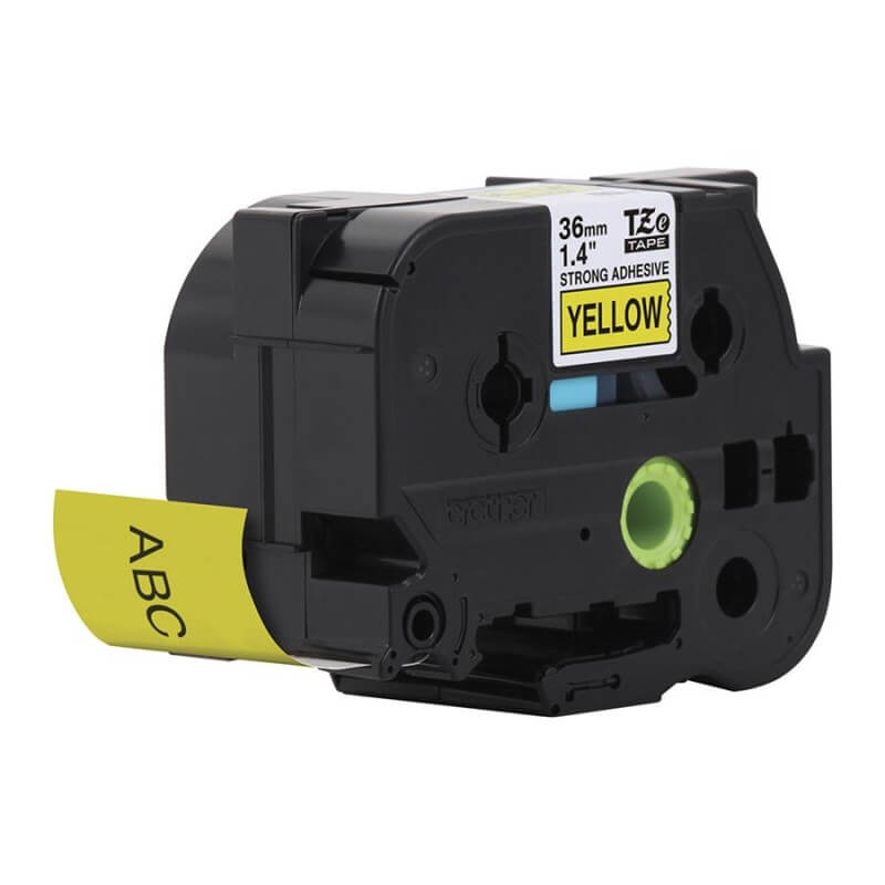 Fita Brother TZE-S661 36mm Preto sobre Amarelo Industrial - CartuchoNet