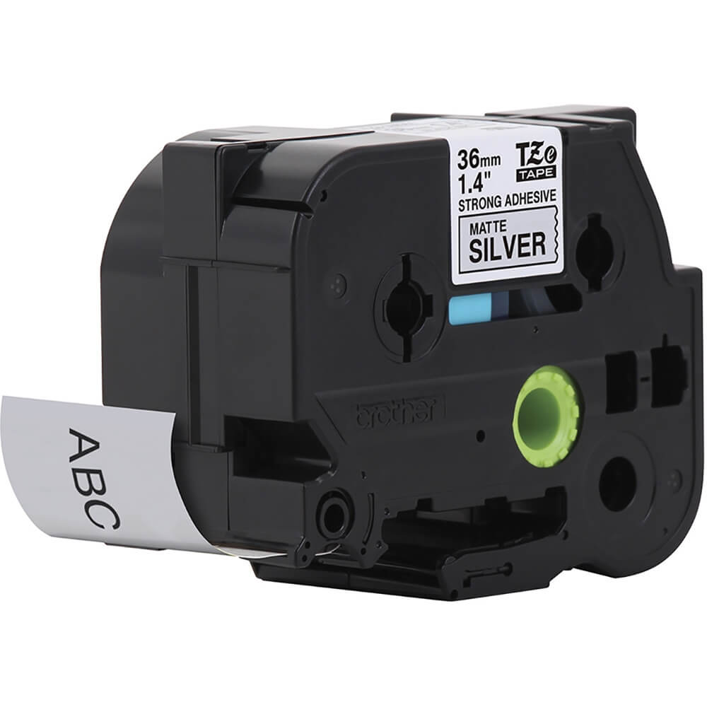 Fita Industrial Brother TZE-S961 36mm Preto sobre Prata - CartuchoNet