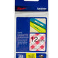 Fita Brother TZE-MPRG31 12mm Preto sobre Vermelho Xadrez - CartuchoNet